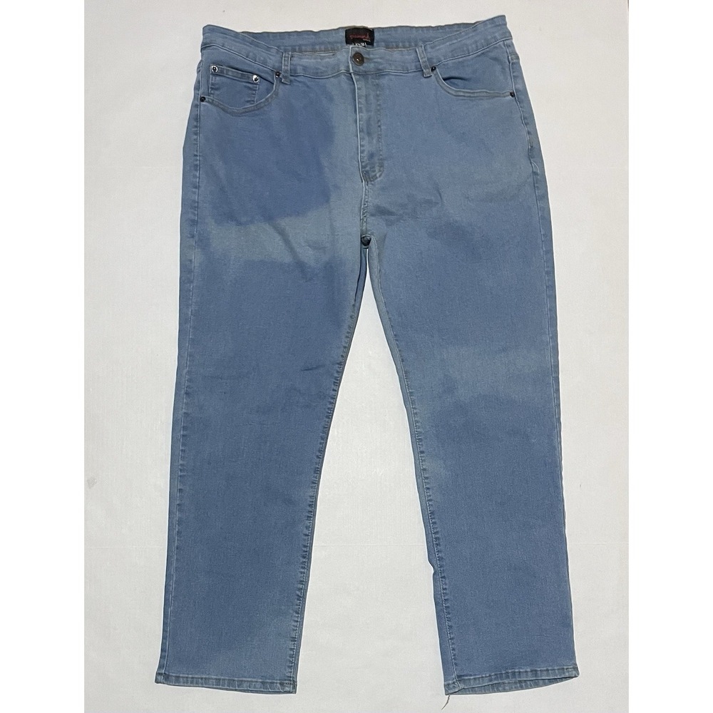 Diamond Supply Co Men's Straight Leg Jeans Light Wash Blue Size 42 X 29